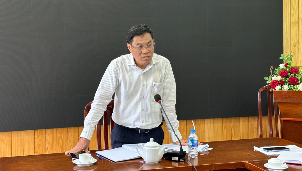 Phó Chủ tịch UBND tỉnh Lâm Đồng Võ Ngọc Hiệp phát biểu chỉ đạo tại buổi làm việc