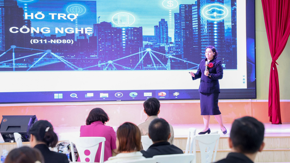 Bà Nguyễn Thị Thu Hiền hướng dẫn những nội dung hỗ trợ doanh nghiệp theo quy định của Nghị định 80