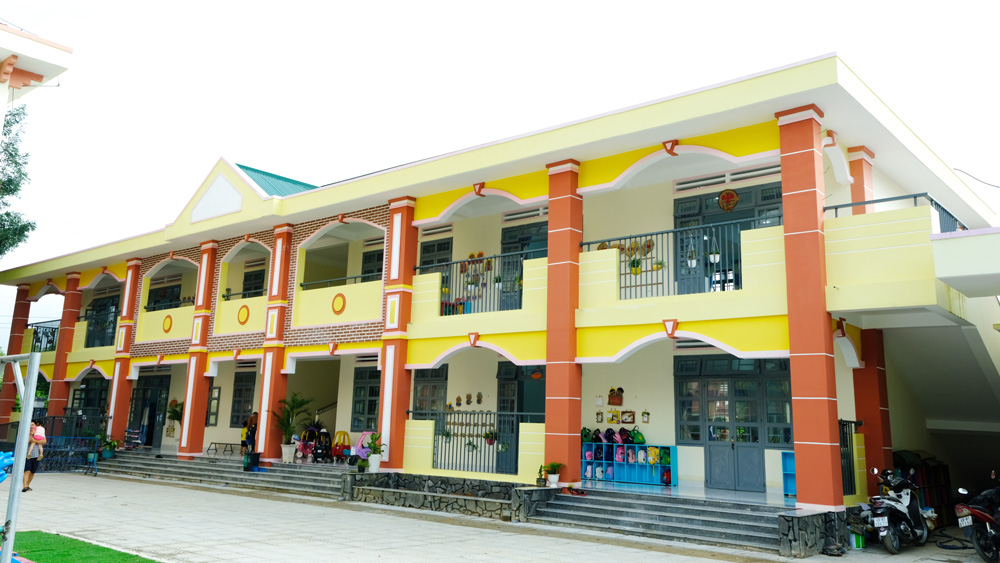 Một dãy phòng học mới của Trường Mầm non thị trấn Đạ Tẻh đã được hoàn thành, 
đưa vào sử dụng trong năm học 2023 - 2024