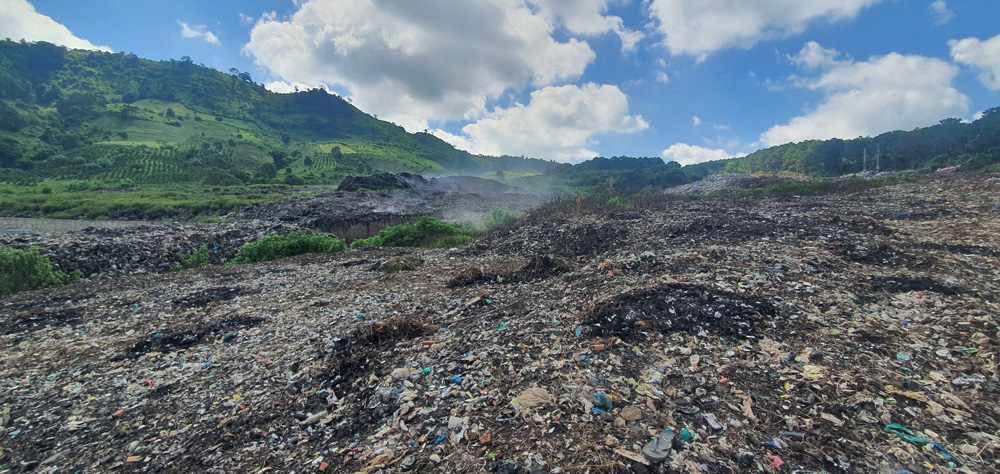 Khu vực có tranh chấp đất ở bãi rác Pré, xã Phú Hội