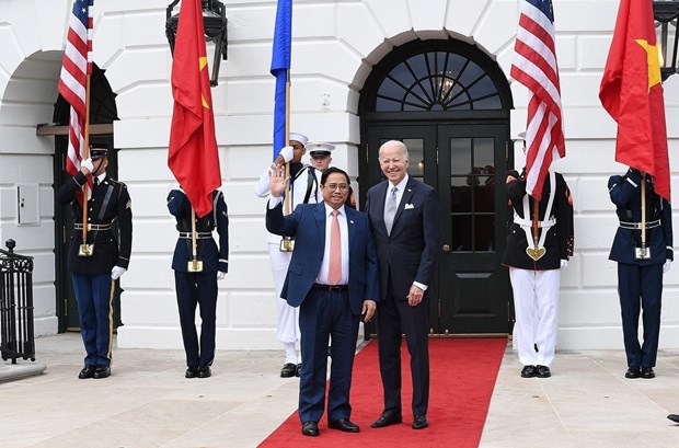 Tổng thống Hoa Kỳ Joseph Robinette Biden Jr. đón Thủ tướng Phạm Minh Chính