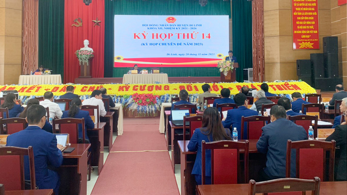 Hội đồng nhân dân huyện Di Linh tổ chức Kỳ họp thứ 14