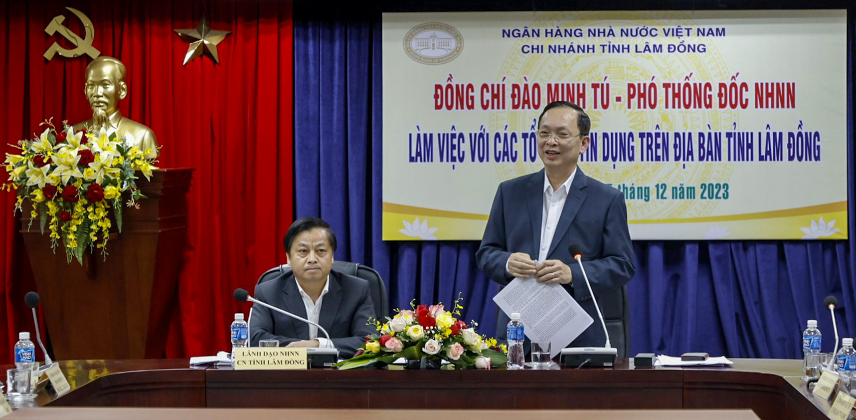 Phó Thống đốc Ngân hàng Nhà nước làm việc với các tổ chức tín dụng trên địa bàn tỉnh Lâm Đồng