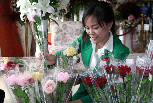 Hơn 40.000 bông hồng không đổi màu cho ngày tình nhân