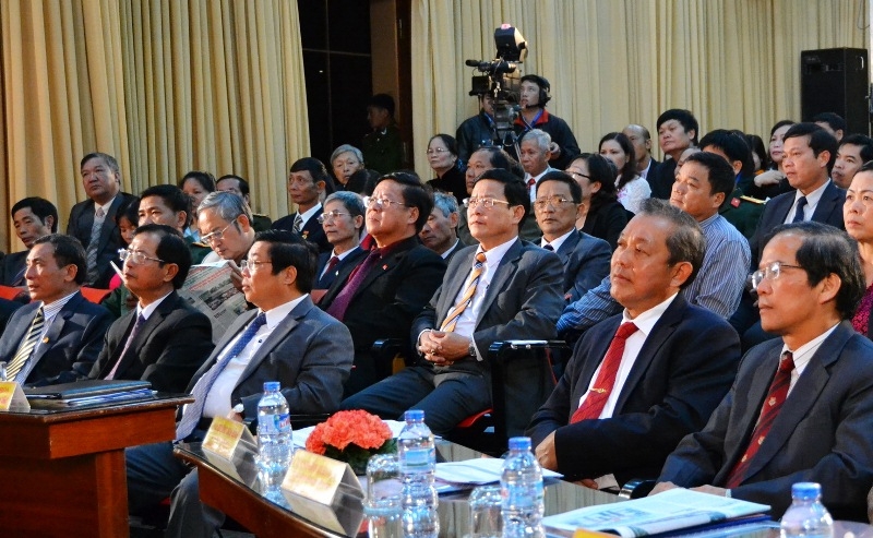 Lãnh đạo Trung ương và lãnh đạo tỉnh tham dự hội nghị.