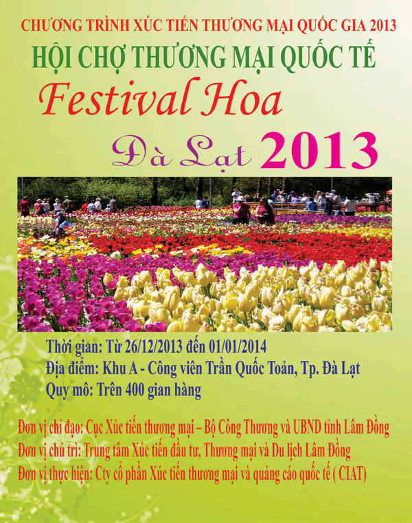 Hội chợ Thương mại Quốc tế Festival Hoa Đà Lạt 2013