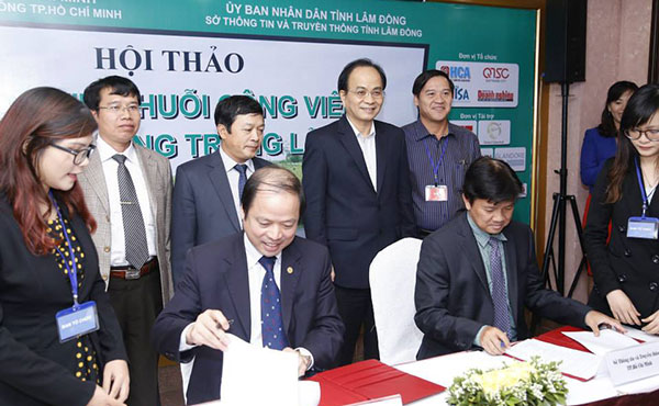 Ký kết hợp tác phát triển chuỗi CVPM Quang Trung giữa hai Sở Thông tin và Truyền thông Lâm Đồng và Tp.HCM