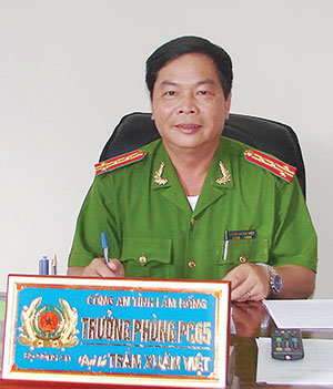 Đại tá Trần Xuân Việt - Trưởng phòng Cảnh sát bảo vệ và cơ động - Công an tỉnh