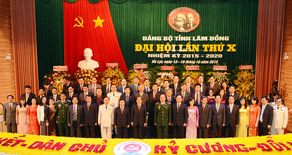 Ban chấp hành Đảng bộ tỉnh Lâm Đồng khóa X ra mắt đại hội