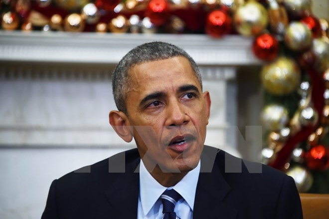 Tổng thống Mỹ Barack Obama phát biểu tại Nhà Trắng ngày 3/12. (Ảnh: AFP/TTXVN)