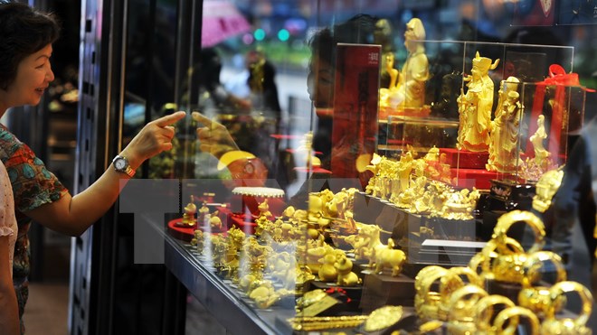 Giá vàng châu Á tăng đến gần mức cao nhất trong ba tuần qua