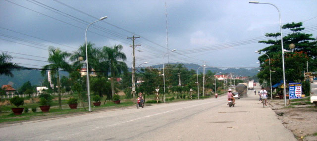 Một góc thị trấn Mađaguôi, huyện Đạ Huoai hôm nay