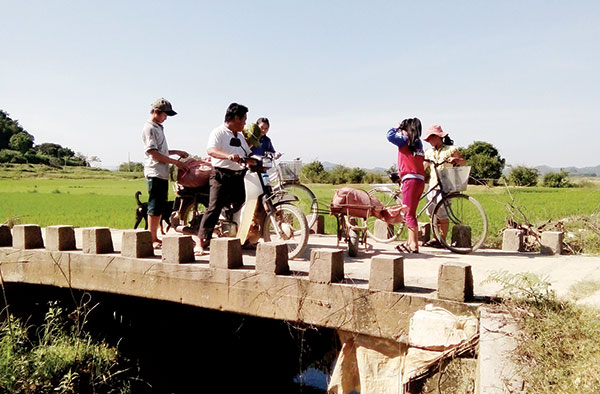 Cầu thanh niên nông thôn được xây dựng đem lại niềm vui cho bà con thôn Mỹ Hợp, Mỹ Lâm