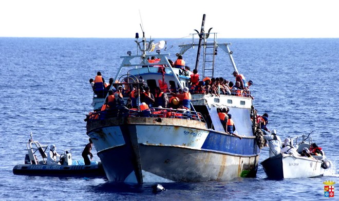 Người tị nạn vượt biển vào châu Âu. (Nguồn: abc.net.au)