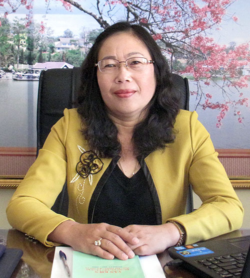 Chị Phạm Thị Mỹ Huyền - TUV, Chủ tịch Hội LHPN tỉnh Lâm Đồng.