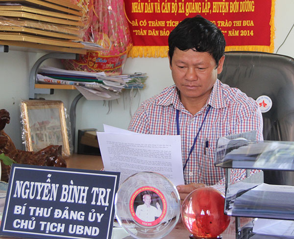 Nhất thể hóa bí thư kiêm chủ tịch UBND cấp xã nhìn từ thực tế Quảng Lập