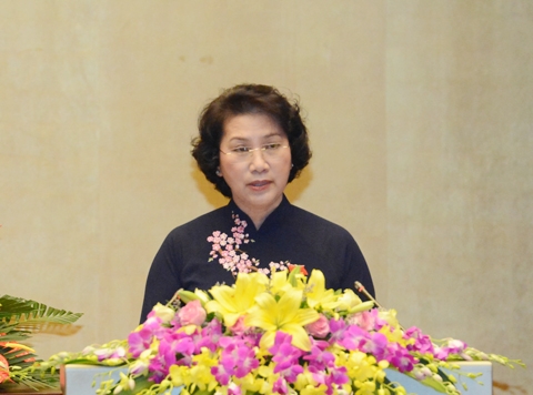Chủ tịch Quốc hội Nguyễn Thị Kim Ngân phát biểu bế mạc kỳ họp