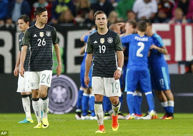 Đội tuyển Đức nhận thất bại ngay trên sân nhà. (Nguồn: AP)