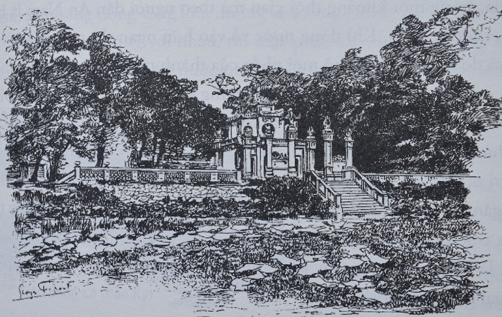 Đền Quán Thánh bên Hồ Tây - Hà Nội (Tranh minh họa trong “Xứ Đông Dương”)