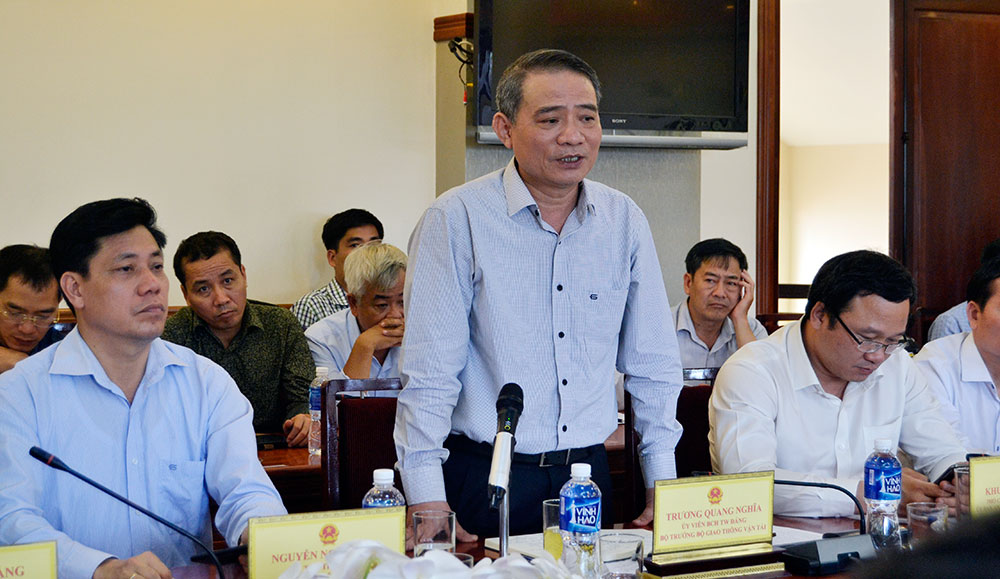 Bộ trưởng Trương Quang Nghĩa phát biểu trong buổi làm việc