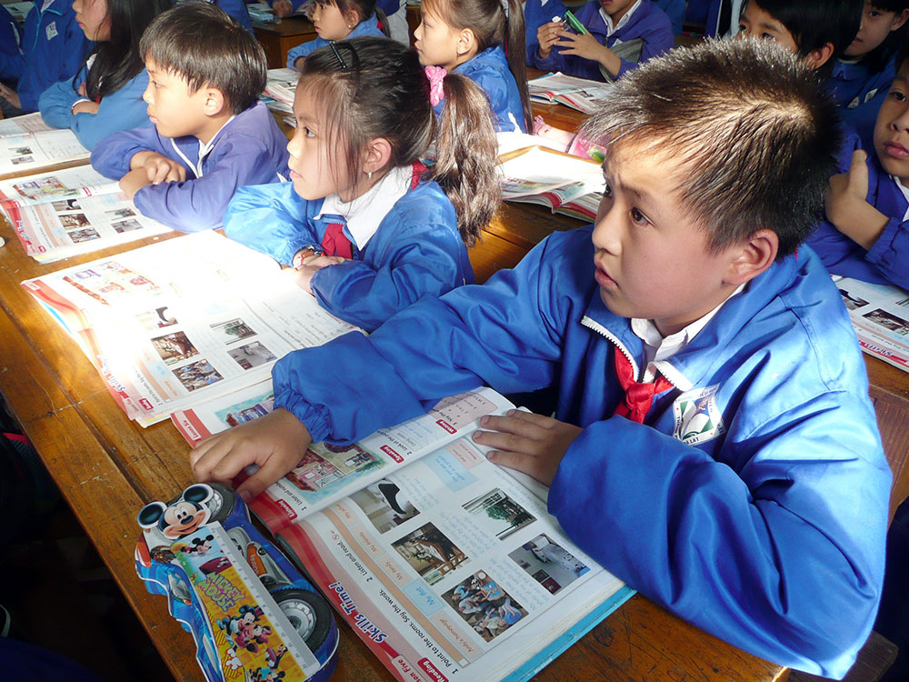 Học sinh Tiểu học Nguyễn Trãi - Đà Lạt trong giờ học