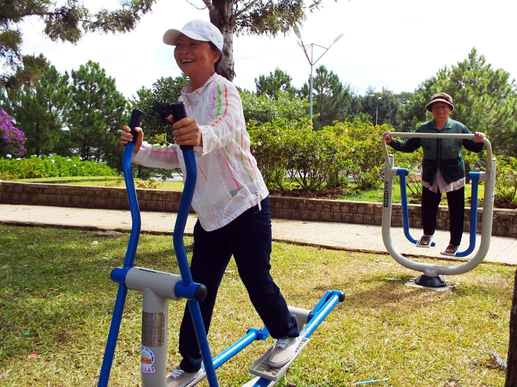  7 dụng cụ thể thao được lắp đặt tại công viên Yersin sẽ phát huy hiệu quả ý nghĩa của công trình