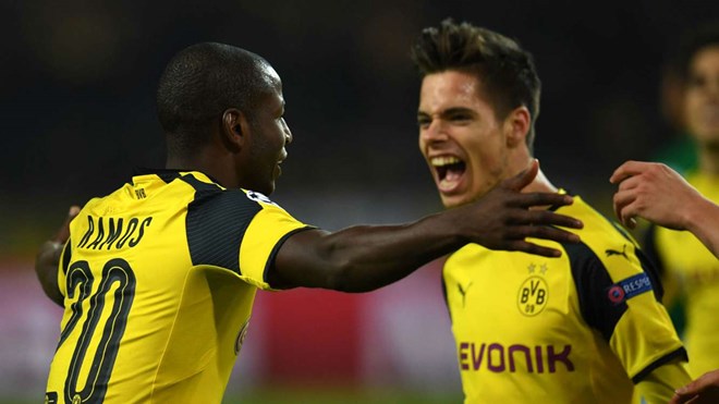 Ramos (trái) đưa Dortmund vào vòng knock-out Champions League. (Nguồn: Getty Images