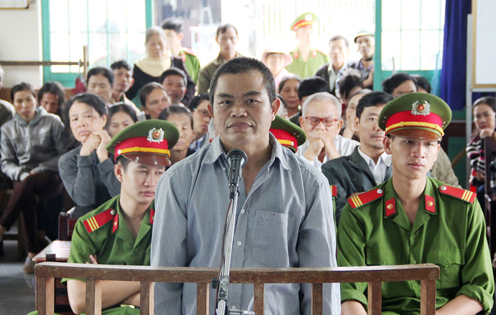 Bị cáo Nguyễn XuânThành tại phiên toàn sơ thẩm