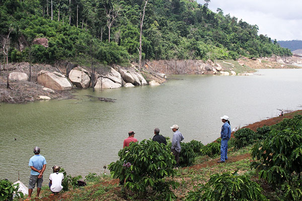 Hồ thủy lợi thôn 3 (xã Lộc Tân) nơi 3 nữ học sinh bị đuối nước thương tâm
