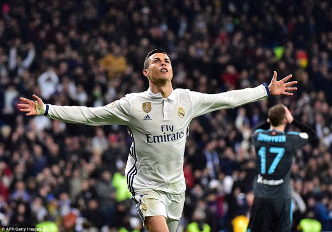 Ronaldo góp công mang chiến thắng về cho Real Madrid. (Nguồn: AFP/Getty Images)