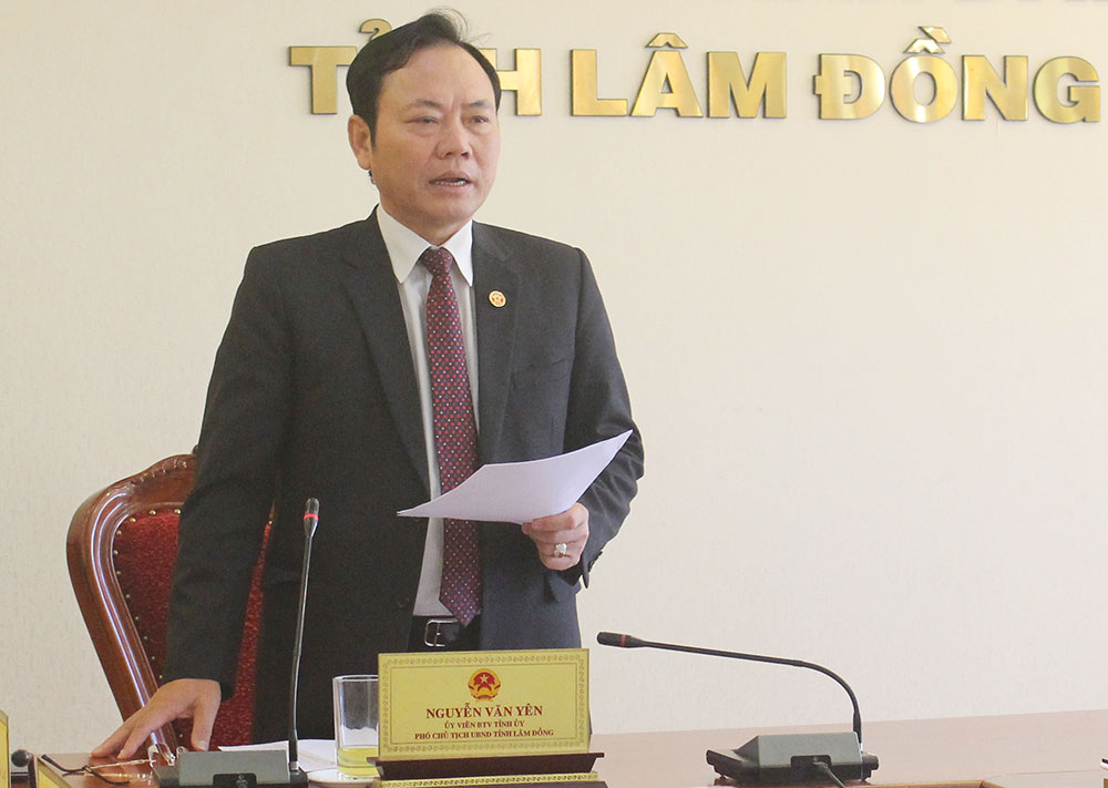 Phó Chủ tịch UBND tỉnh Nguyễn Văn Yên chỉ đạo xây dựng hoàn chỉnh Đề án “Hỗ trợ khởi nghiệp”