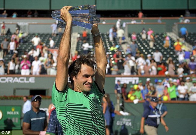 Federer lần thứ 5 đăng quang tại Indian Wells. (Nguồn: AP)