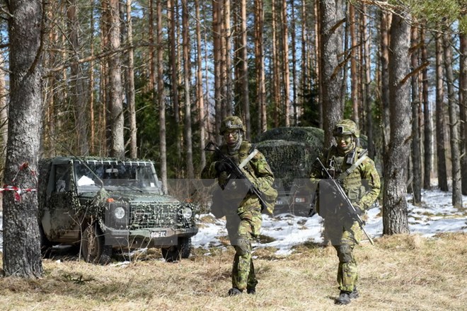 Binh sỹ thuộc NATO trong một cuộc tập trận. (Nguồn: THX/TTXVN)