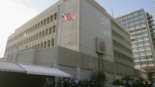 Đại sứ quán Mỹ ở Tel Aviv. (Nguồn: Getty Images)