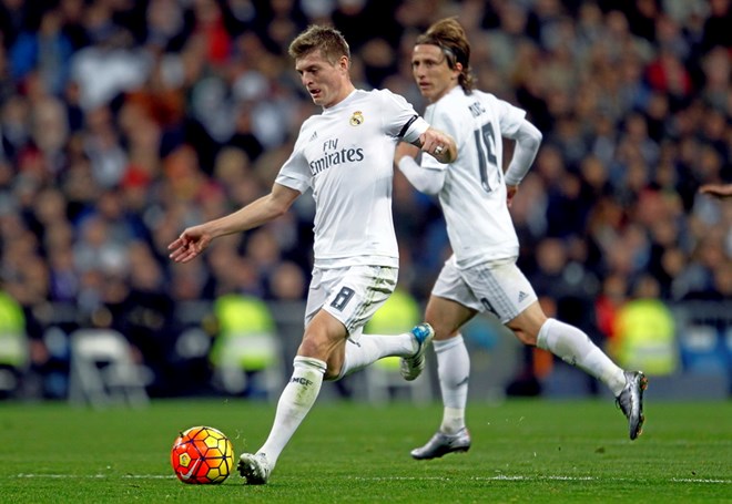 Bộ đôi ở hàng tiền vệ của Real. Kroos và Modric. (Nguồn: Getty Images)