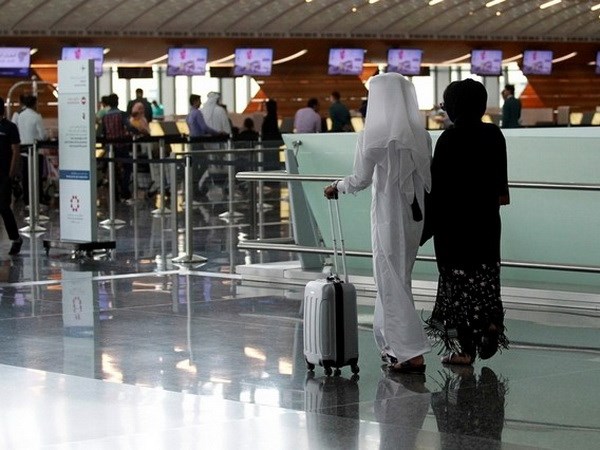 Hành khách tại sân bay quốc tế Hamad ở Doha, Qatar. (Nguồn: Reuters)