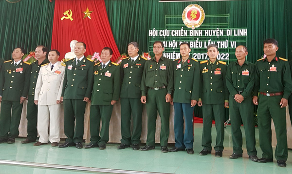 Ra mắt Ban chấp hành Hội Cựu chiến binh huyện Di Linh nhiệm kỳ 2017 - 2022. Ảnh: D.Danh