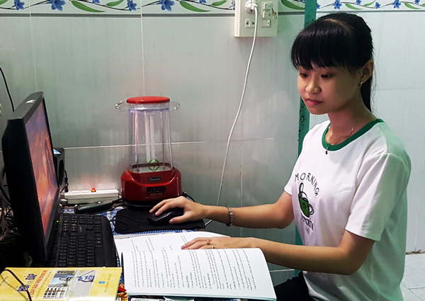 Nữ sinh đạt điểm Văn cao nhất tỉnh Lê Thị Thúy Vy. Ảnh: K.Phúc