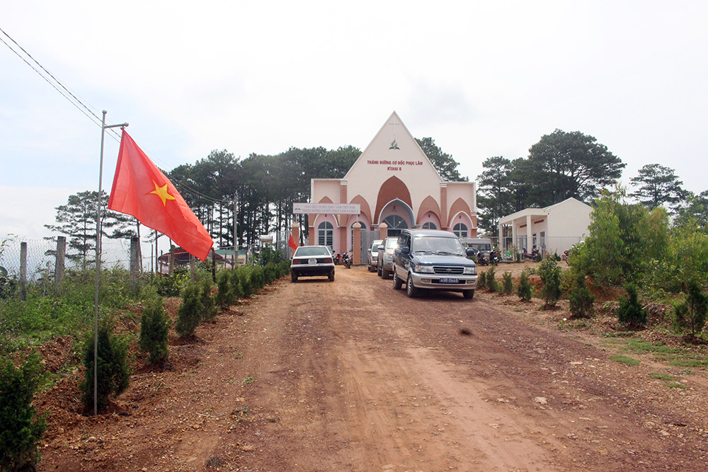Nhà thờ Hội thánh Cơ đốc Phục Lâm R’Chai tại thôn R’Chai 2, xã Phú Hội, huyện Đức Trọng, Lâm Đồng. Ảnh:N.Thu