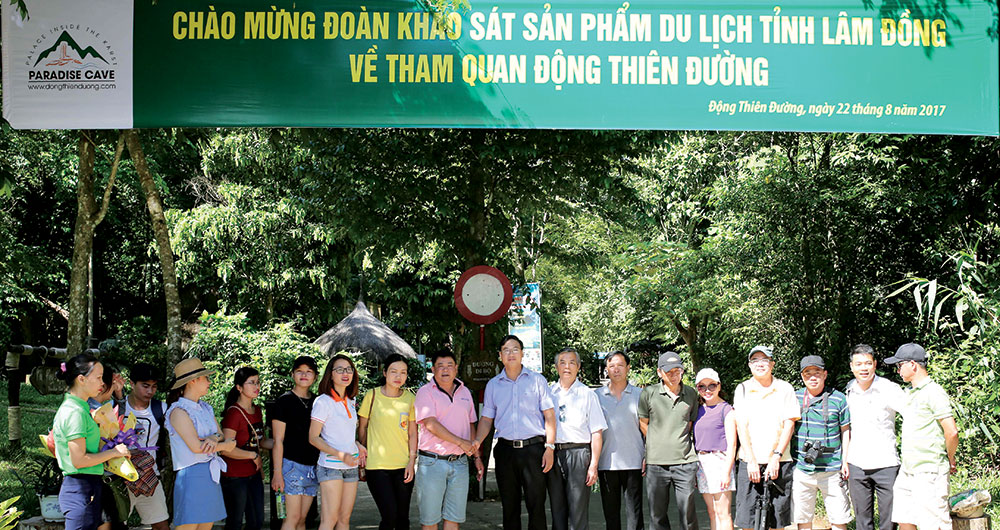 Đoàn famtrip và presstrip Lâm Đồng được đón tiếp tại KDL sinh thái Động Thiên Đường