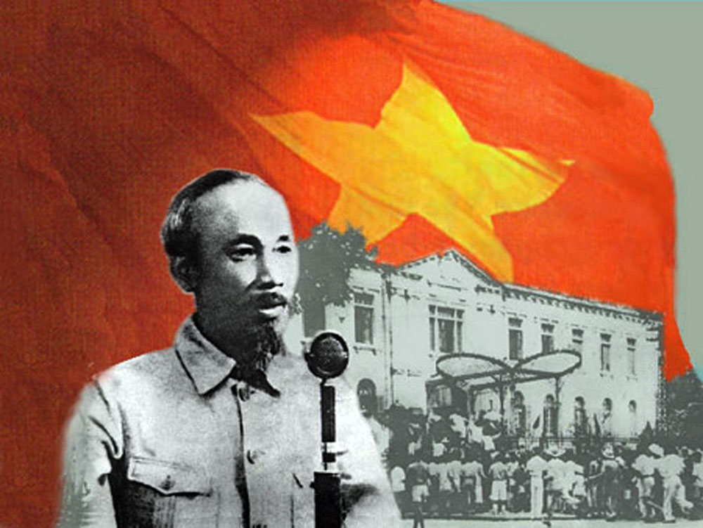 Chủ tịch Hồ Chí Minh đọc Tuyên ngôn Độc lập. Ảnh: Tư liệu