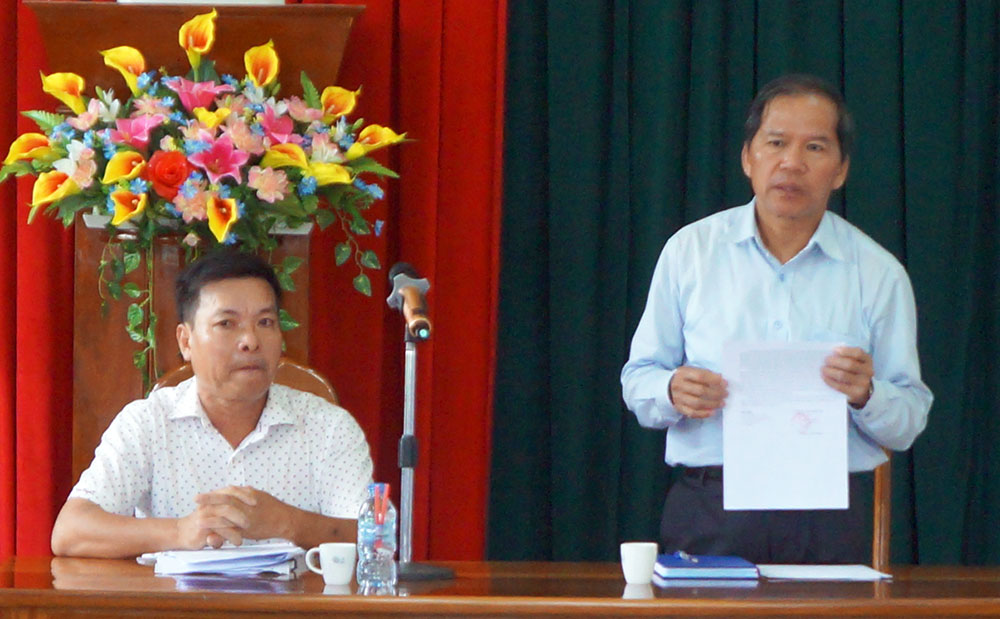 Bí thư Tỉnh ủy Nguyễn Xuân Tiến phát biểu chỉ đạo tại buổi làm việc