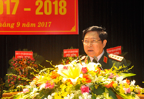 Đại tướng Ngô Xuân Lịch phát biểu tại lễ khai giảng