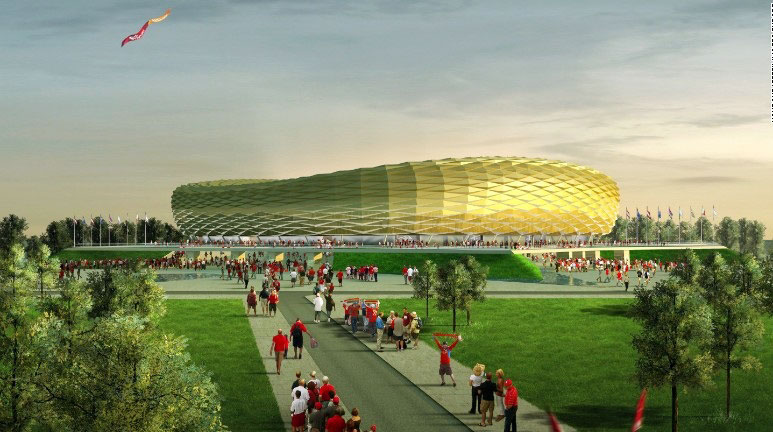 Sân vận động Kaliningrad vừa được xây dựng tại thành phố Kaliningrad - điểm cực tây của Nga (CNN Sport) 