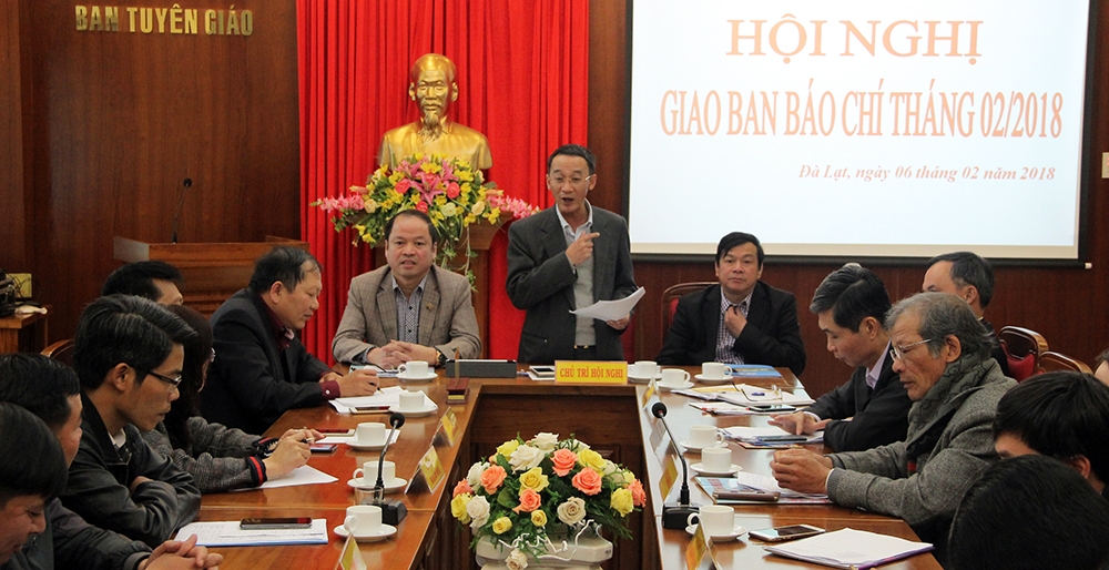 Đồng chí Trần Văn Hiệp - Ủy viên BTV, Trưởng Ban Tuyên giáo Tỉnh ủy kết luận tại hội nghị