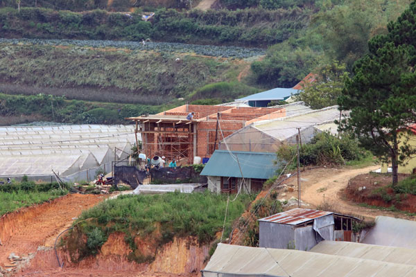 Công trình nhà không phép trên đất nông nghiệp tại phường 4, TP Đà Lạt