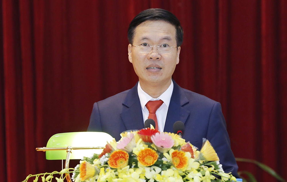 Ông Võ Văn Thưởng, Ủy viên Bộ Chính trị, Bí thư Trung ương Đảng, Trưởng Ban Tuyên giáo Trung ương,  phát biểu chỉ đạo Hội nghị