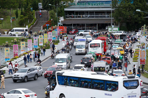 Lượng khách lên Lâm Đồng nghỉ Tết Dương lịch (chủ yếu là TP Đà Lạt) tăng 10% so với năm 2018