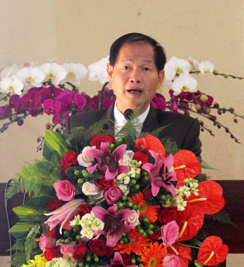 Chủ tịch UBMTTQ tỉnh Nguyễn Trọng Ánh Đông phát biểu tại Hội nghị