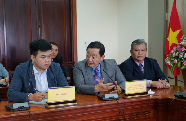 Ông Francios Shih – Chủ tịch Hội đồng quản trị Cty TNHH Vina Oscar Hotel mong muốn có cơ hội đầu tư tại Lâm Đồng